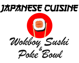 Wokboy Sushi & Poke Bowl logo.